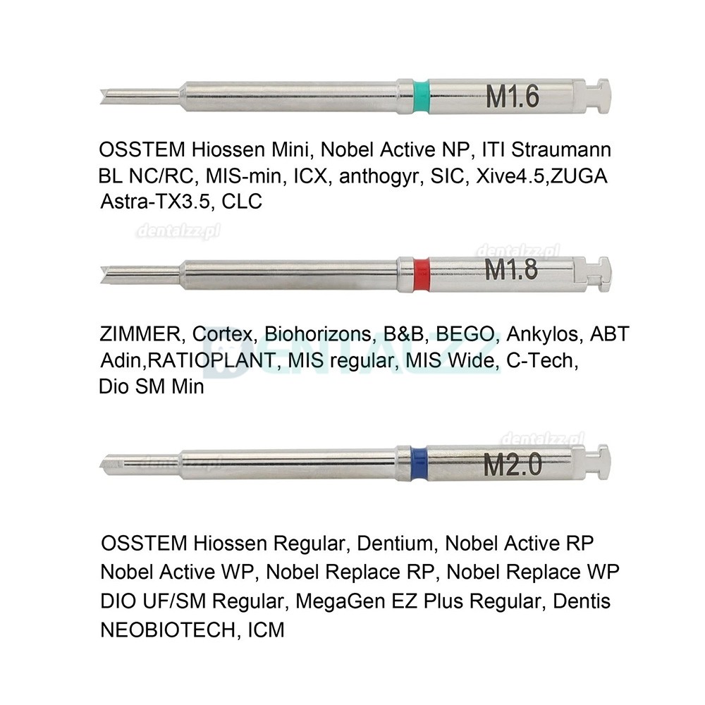 Uniwersalny Zestaw do Usuwania Złamanych Śrub Implantologicznych